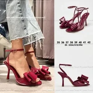 ★ZARA★ PATENT EFFECT BOW SANDALS PATENT EFFECT BOW SANDALS - Strawberry Red | ZARA United States